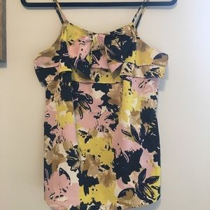 Banana Republic bow tank blouse water color size 4